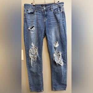 Judy Blue Ripped Denim Skinny Jeans